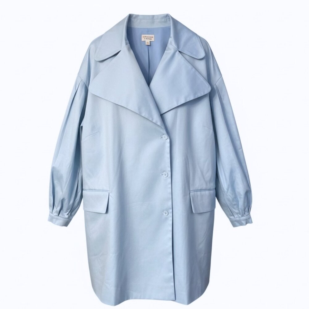 2XL Sky Blue The Drop Trench Coat NWT Fully Lined Plus Size Office Feminine